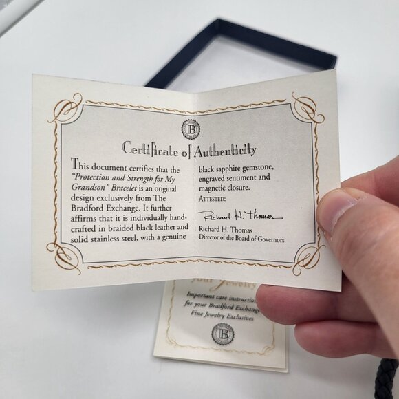 Bradford Exchange "Protection And Strength For My Grandson" Bracelet - Picture 3 of 11